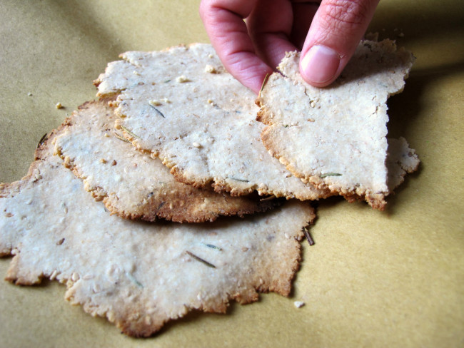 crackers sans gluten romarin sésame