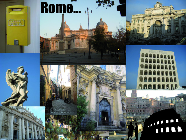 carnet de voyage rome carte postale italie