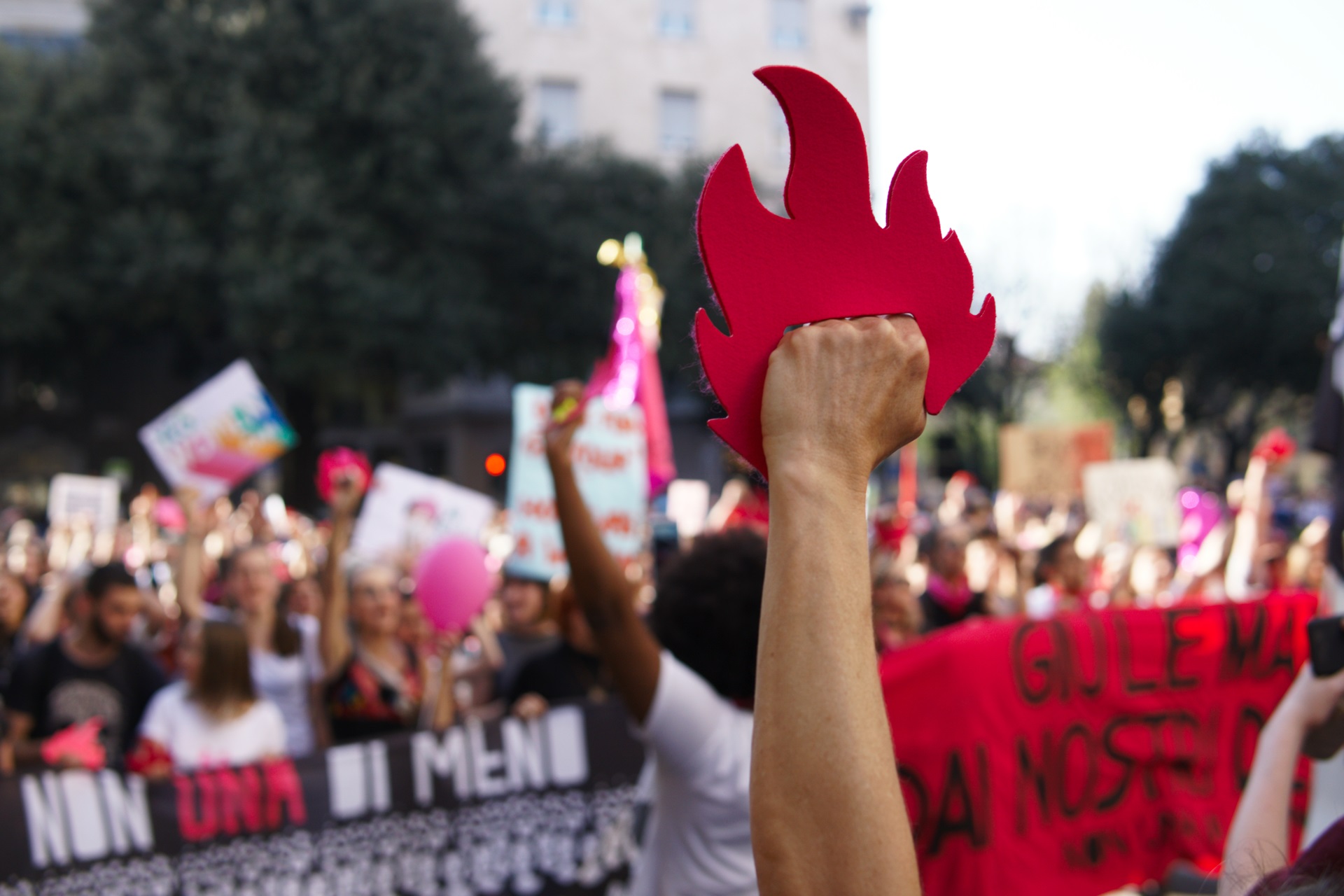 manifestation féministe italie